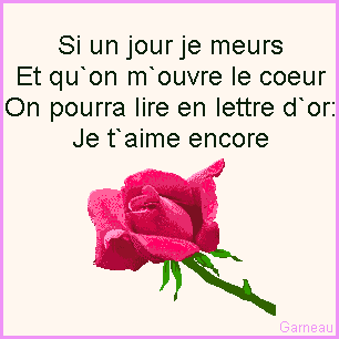 Si je meurs avant de t'enfuir ouvre mon coeur et tu comprendras.....!!